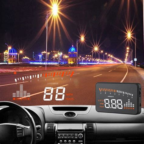 X Car Hud Projector Head Up Display Obd Eobd Speedometer Over Speed