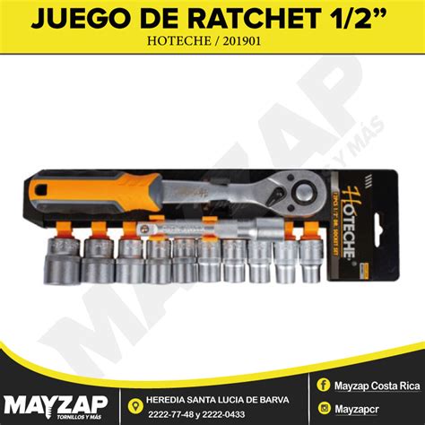 Juego De Ratchet De 1 2 Con 12 Piezas Marca Hoteche 201901 Mayzap