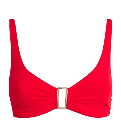 Womens Melissa Odabash Red Bel Air Bikini Top Harrods UK