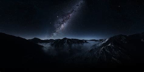 HD wallpaper: mountains, dark, landscape, long exposure, Milky Way ...