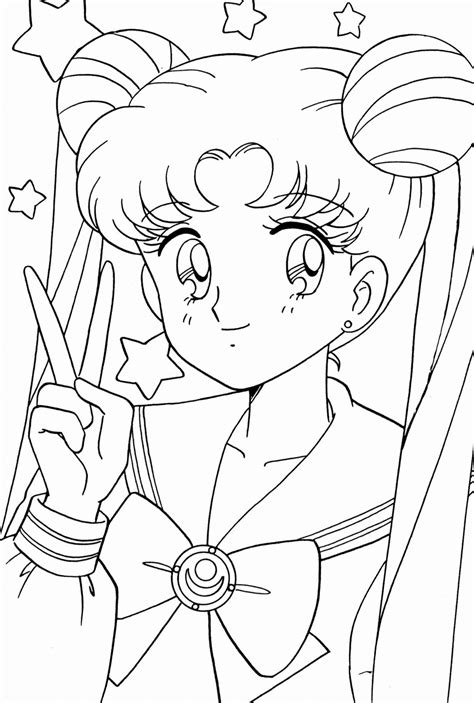 Cute Tsukino Usagi Sailor Moon Coloring Pages Sailor Moon Coloring ...