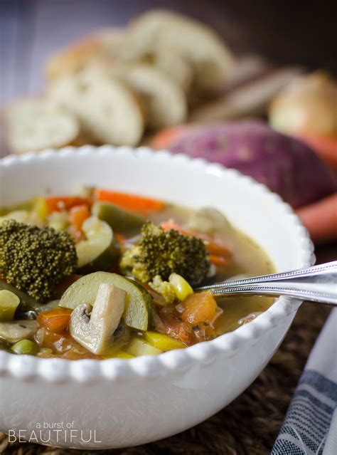 Hearty And Healthy Vegetable Soup A Burst Of Beautiful