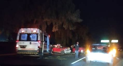 Se registra un choque múltiple en la Carretera Toluca a Tenango La