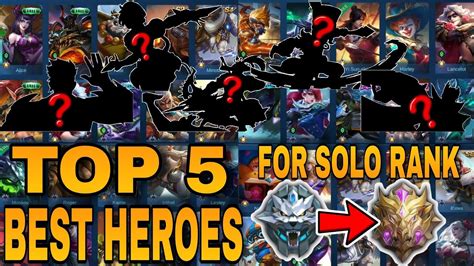 Top Best Heroes For Solo Rank Mobile Legends Season How