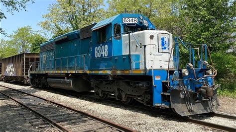 W LE SD40 2 6348 In Medina And CSX GP40 2 6412 In Lester On 5 21 23