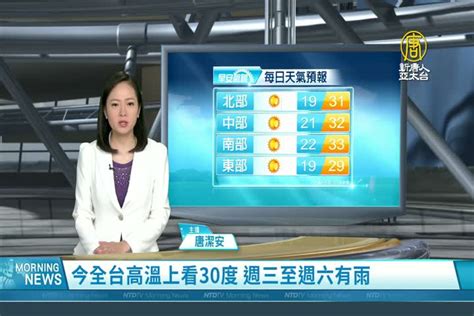 今全台高溫上看30度 週三至週六有雨 新唐人亞太電視台