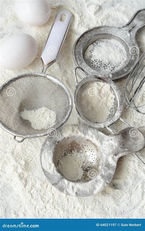 Kitchen Utensils And Wheat Flour Stock Image Image Of Bakery Product