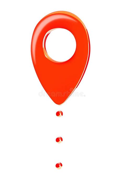 Cone Vermelho De Pino De Mapa D Sinal De Pino De Localiza O Do