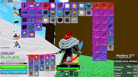 Blox Fruit Lv 2450Max Shark V3 Ice AWAKEN Cursed Dual Katana