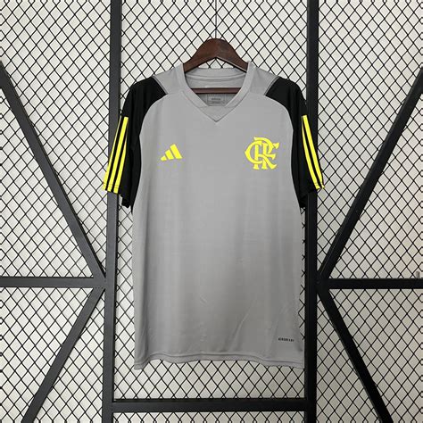 Camisa Esportiva De Futebol 24 25 F O Flamenco Fato De Treino Cinza