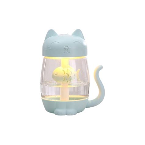 Umidificador De Ar Led Gatinho Verde Kalan Presentes