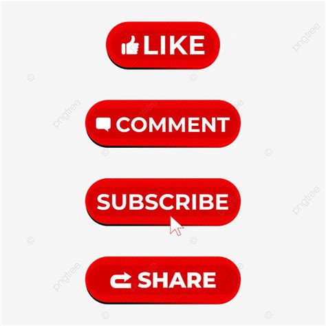 Like Comment Share Vector Hd Images 3d Like Comment Subscribe Share