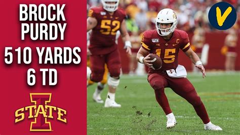 Iowa State QB Brock Purdy's 510 Yard 6 TD Day - YouTube