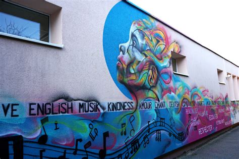 Fresque murale à l école