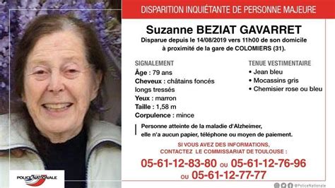 Appel à Témoin Suite à La Disparition Dune Femme De 79 Ans à Côté De