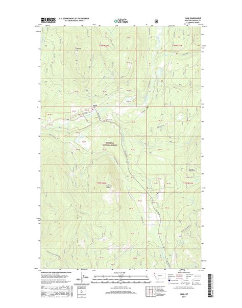 MyTopo Yaak Montana USGS Quad Topo Map