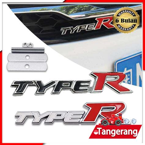 Jual Emblem Logo Grill Type R TypeR 3D Bahan Metal Untuk Honda Civic Xr