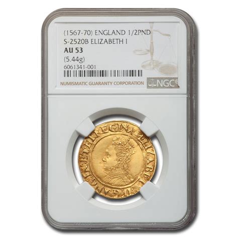 Buy 1567 70 Great Britain Gold 12 Pound Elizabeth I Au 53 Ngc Apmex