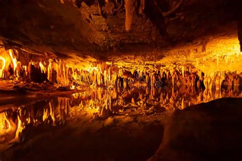 Luray Caverns, Virginia, USA. Stock Image - Image of luray, reflection ...