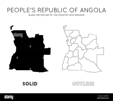 Carte Angola Carte Vectorielle Vierge Du Pays Avec Les R Gions