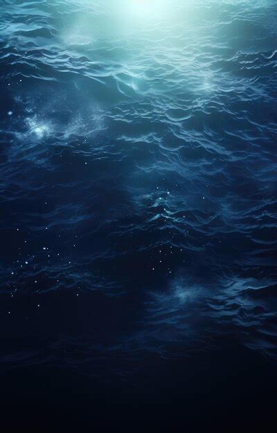 Premium Photo | Dark deep ocean water