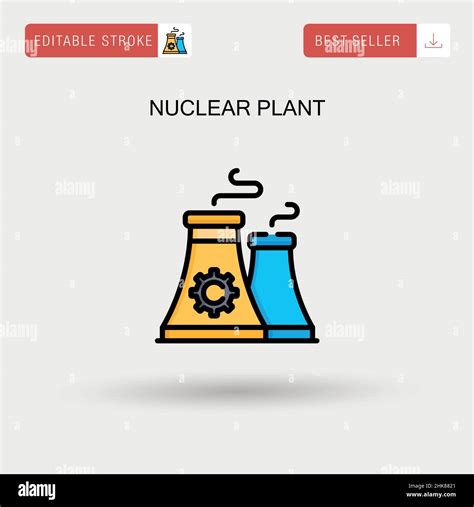 Nuclear Plant Simple Vector Icon Stock Vector Image Art Alamy