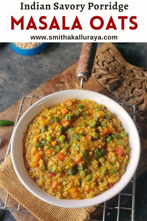 Masala Oats Recipe Indian Style Savory Oatmeal