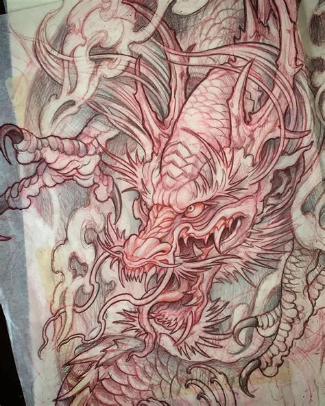 Image Result For Japanese Dragon Drawing Dragon Tattoo Sketch Dragon