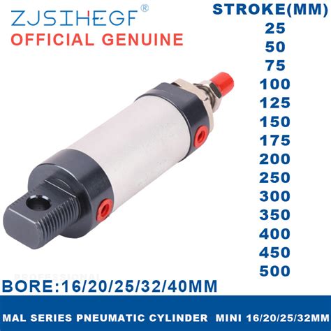 Pneumatic Air Mini Cylinder Airtac Mal Series Stroke Single Lever