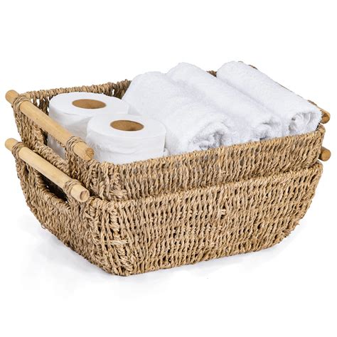 Seagrass Toilet Paper Basket Hayneedle