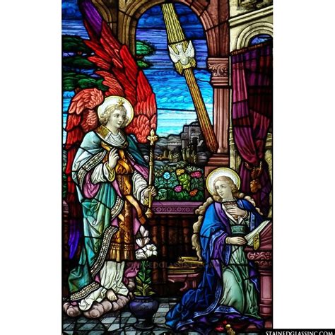 The Visitation Of Gabriel Religious Stained Glass Window