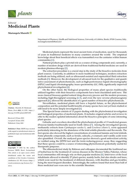 Medicinal Plants Ethnobotanical Pdf