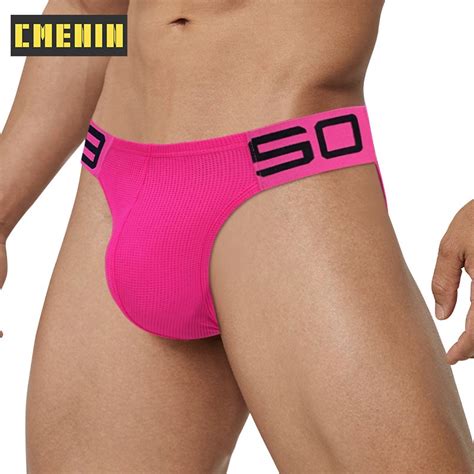 CMENIN BS 1 Pieces Solid Low Waist Underwear Men Jockstrap Ins Style