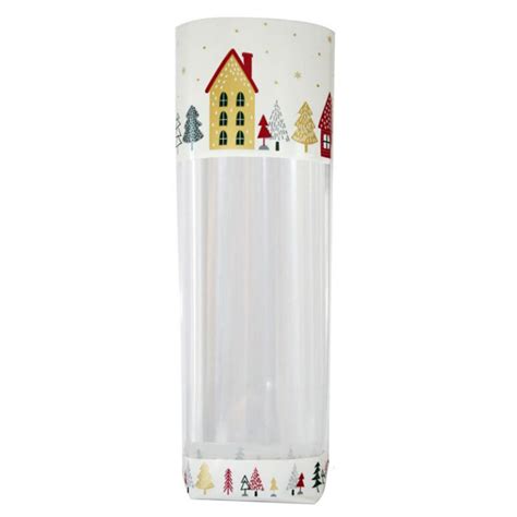 Sachet fond carton Village de Noël x100 Cerf Dellier