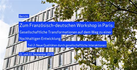 Bericht über französisch deutschen Workshop in Paris 4N Nordwest