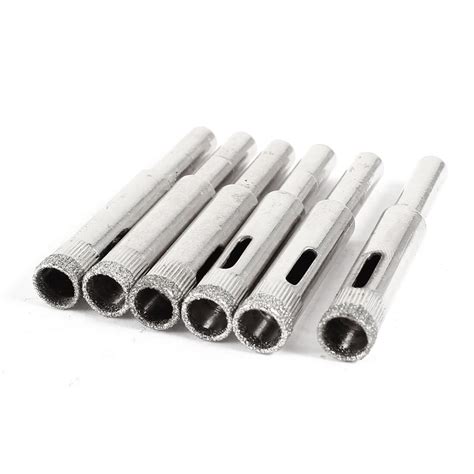 6 Pcs 8mm Diamante Núcleo da Broca Bits Telha Cerâmica de Vidro Buraco