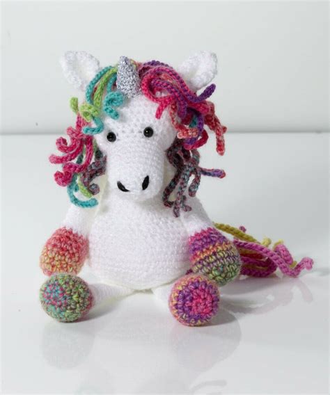 Einhorn Glitzer Gehäkelt Amigurumi Häkeltier Kuscheltier Handarbeit