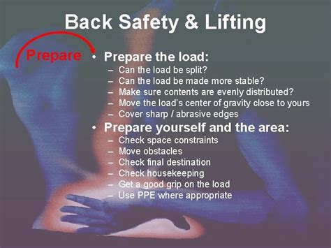 Back Safety In The Workplace Back Safety Lifting