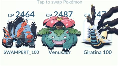 💯iv Swampert Vs Shadow Swampert💦 Venusaur Took Ice Type Giratina