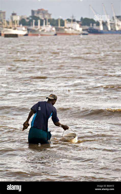 Fishing In Wouri River Douala Cameroon Africa Stock Photo Alamy