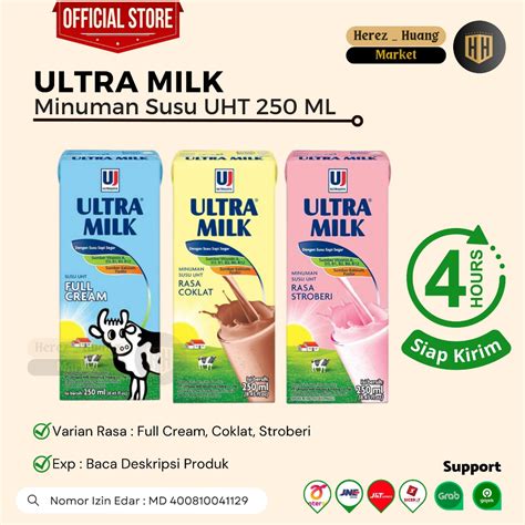 Jual Ultramilk 250ml Susu Uht Ultramilk Rasa Vanilla Full Cream