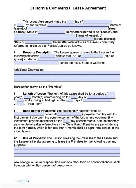 Free California Rental Lease Agreement Templates Pdf Word Free