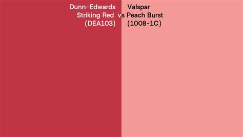 Dunn Edwards Striking Red Dea Vs Valspar Peach Burst C