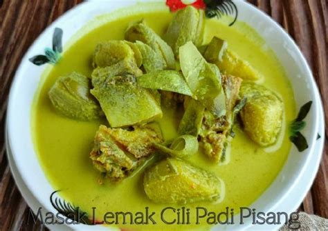 Resipi Masak Lemak Cili Padi Pisang Muda Ikan Masin Oleh Anur Musa