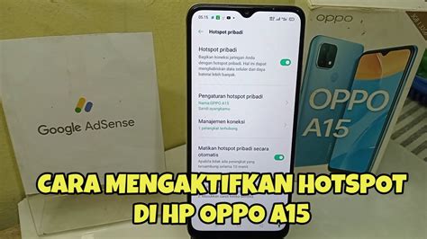 Cara Mengaktifkan Hotspot Di Hp Oppo A Youtube