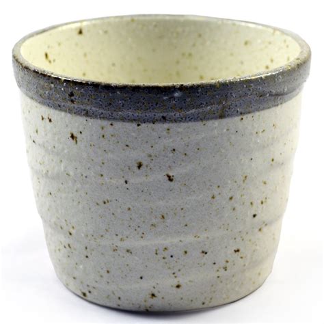 Zen Minded Japanese Ceramic Noodle Cup For Soba And Tsukemen Ramen In Beige Glazed