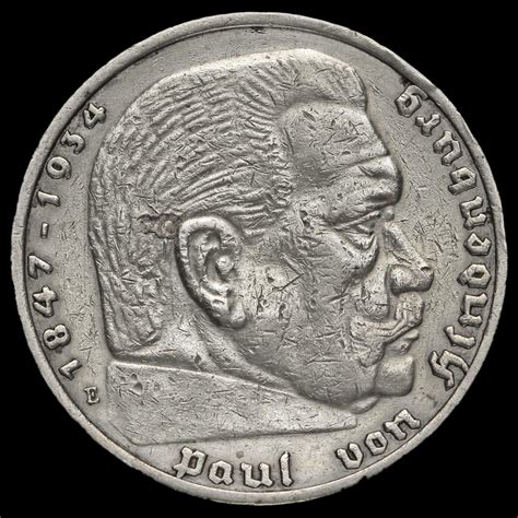 Germany 1935 Silver 5 Reichsmark