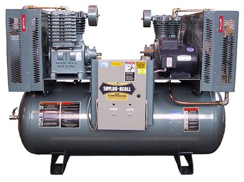 Saylor Beall Duplex Two Stage Piston Air Compressor Two Stage Air