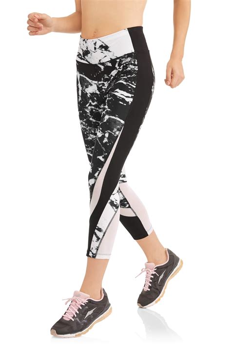 Avia Womens Active Marble Print Capri Performance Legging Walmart