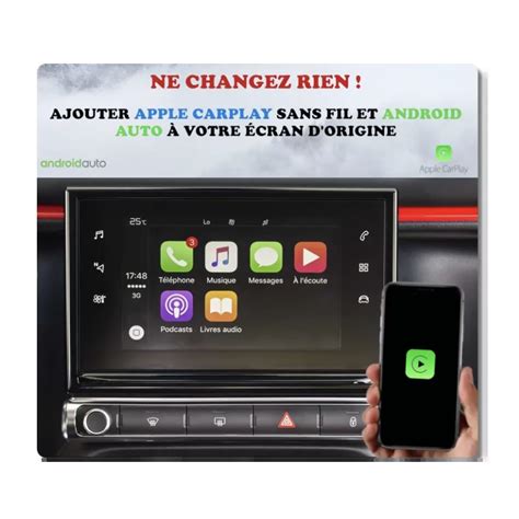 Apple Carplay Android Auto Citroen C Cactus Boitier Adaptateur Sans